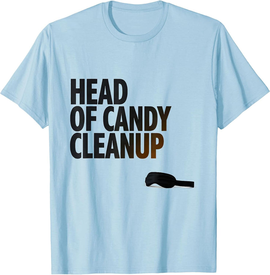 Men's Head Of Candy Cleanup Funny Cinco De Mayo Party Humor T-Shirt - Baby Blue