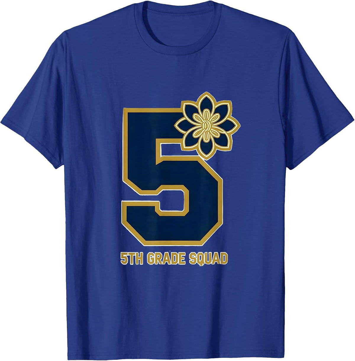 Men's 5th Grade Squad Sports Coquette Bow Back to School T-Shirt - Royal Blue