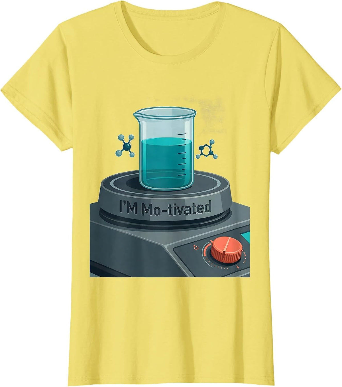 I'm Mo-tivated Funny Chemistry Science Teacher Gift T-Shirt - Lemon Yellow