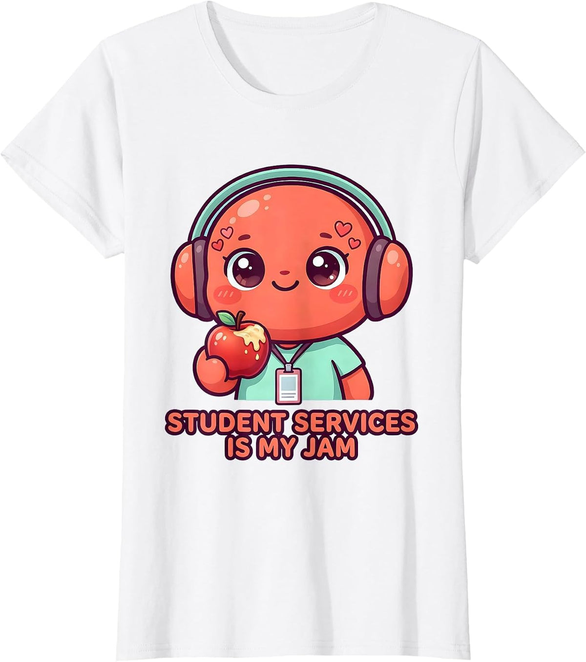 Student Services Is My Jam Cute Kawaii School Counselor Back T-Shirt - White
