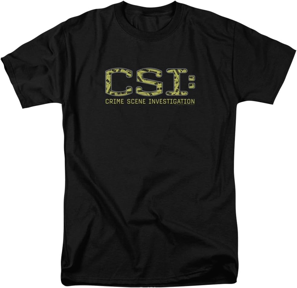 Trevco Csi Do Not Cross Adult T-Shirt Shirt - Black