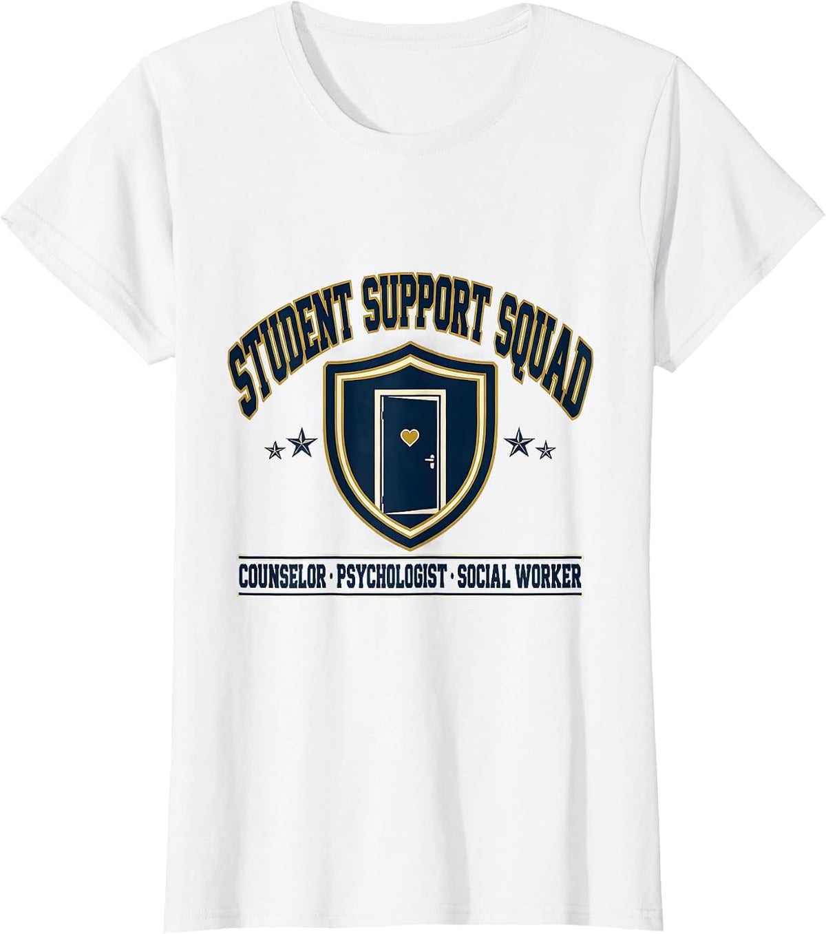 Women's Student Support Squad Counselor Psychologist Social Worker T-Shirt - White