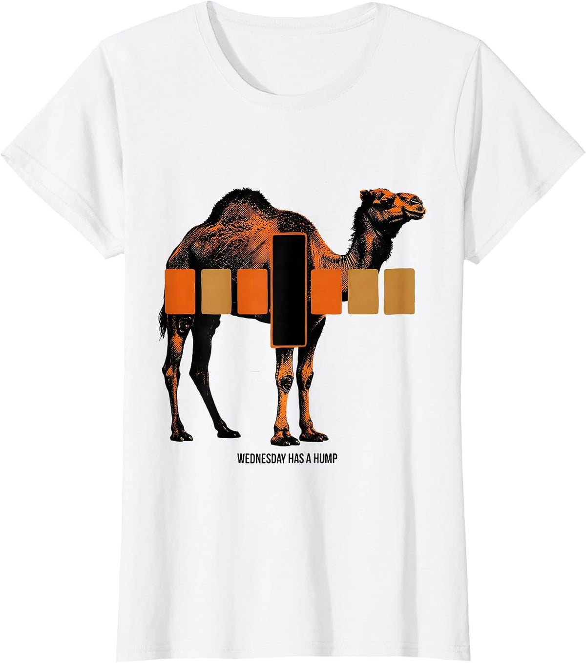 Women's Wednesday Has A Hump Raunchy Tow Truck Humor Novelty T-Shirt - White