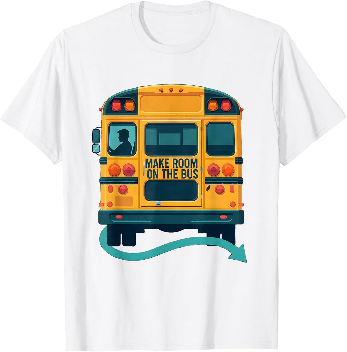 Men's Make Room On The Bus Funny School Bus Driver Gift T-Shirt - White