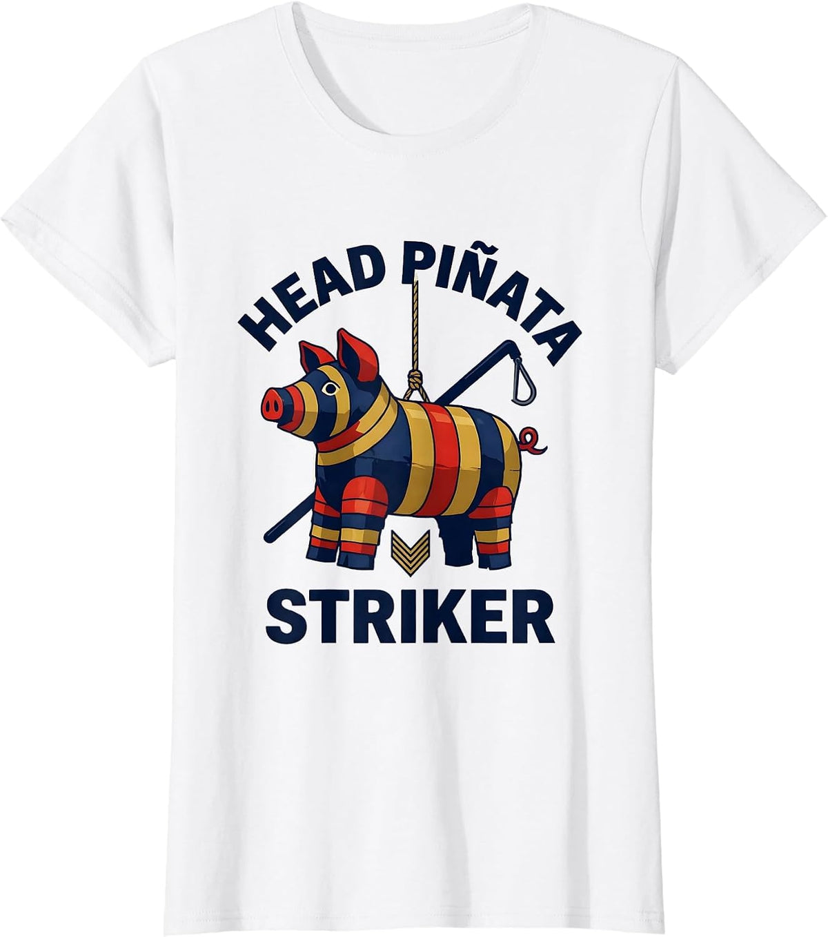Head Piñata Striker Funny Cinco De Mayo Party Costume T-Shirt - White