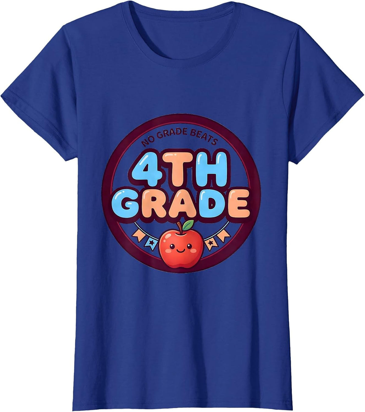 Women's No Grade Beats 4th Grade Cute Kawaii Teacher Back To School T-Shirt - Royal Blue