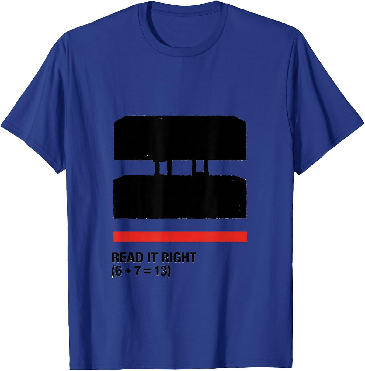 READ IT RIGHT Funny Math Teacher Meme 67 Elementary Joke T-Shirt - Royal Blue