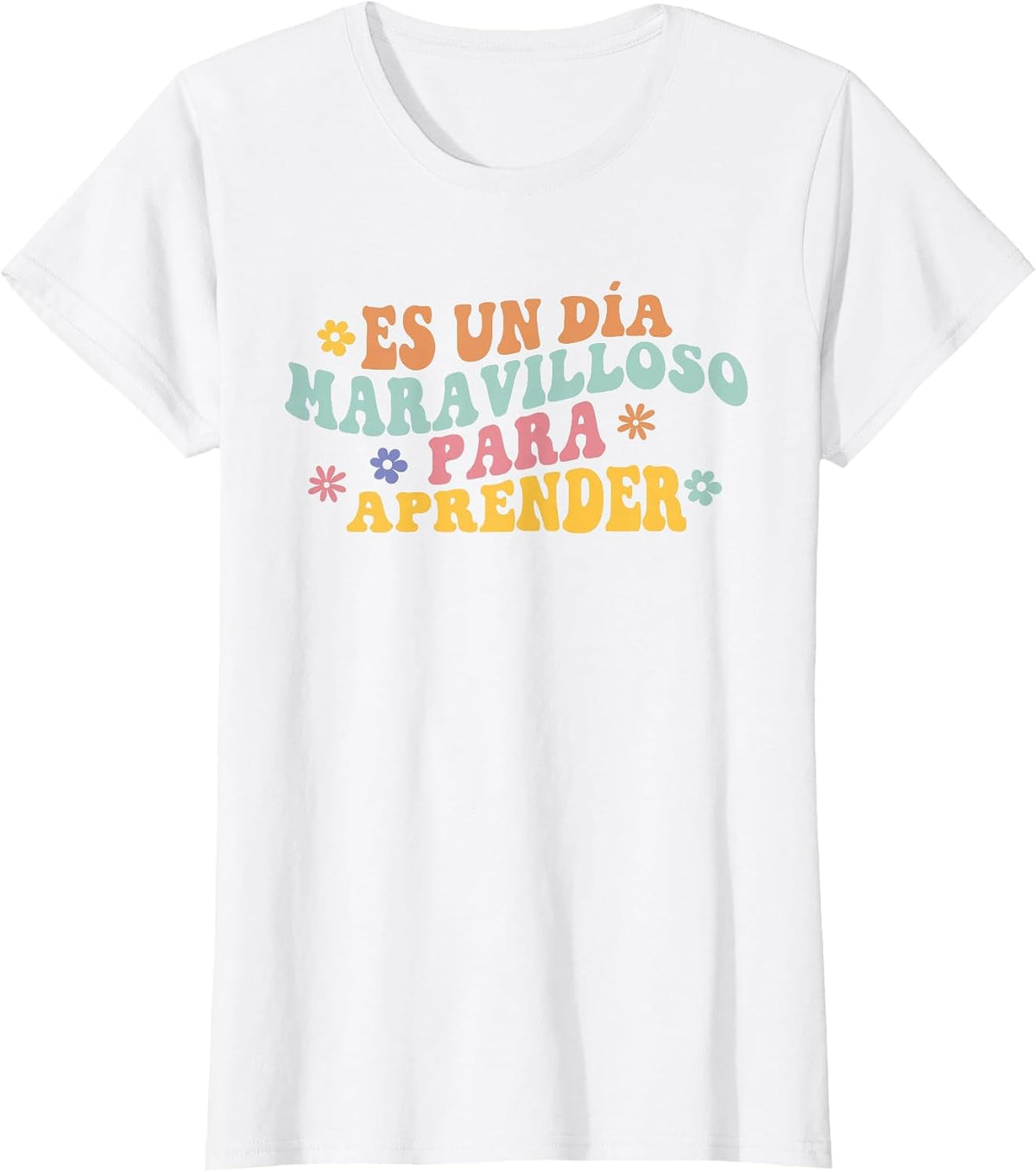 Spanish Teacher Dual Language Bilingual Teacher Cute Preppy T-Shirt - White