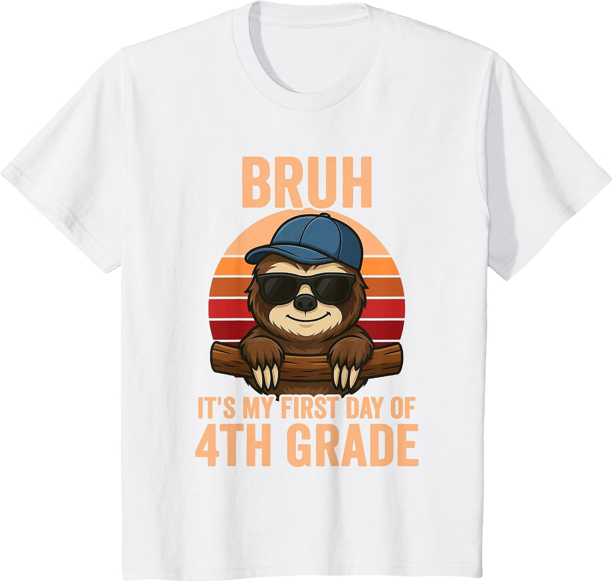 4th Grade 2026 Bruh It's My First Day of Fourth Grade T-Shirt - White