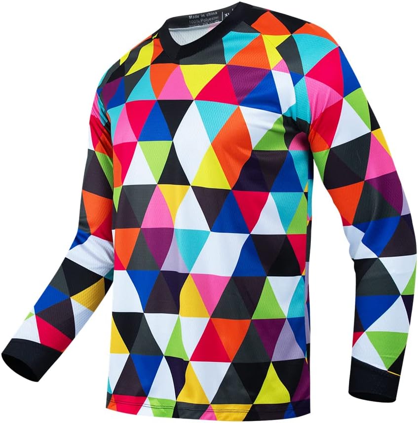 Cycling Sweatshirt Men MTB T-Shirt Long Sleeve Bike Motorcycle Shirts Bike Jersey Tops UV Protection - Cd9572