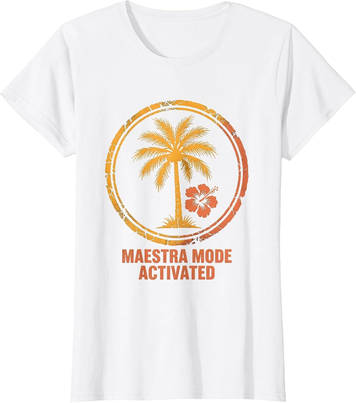 Maestra Mode Activated Spanish Teacher Design T-Shirt - White