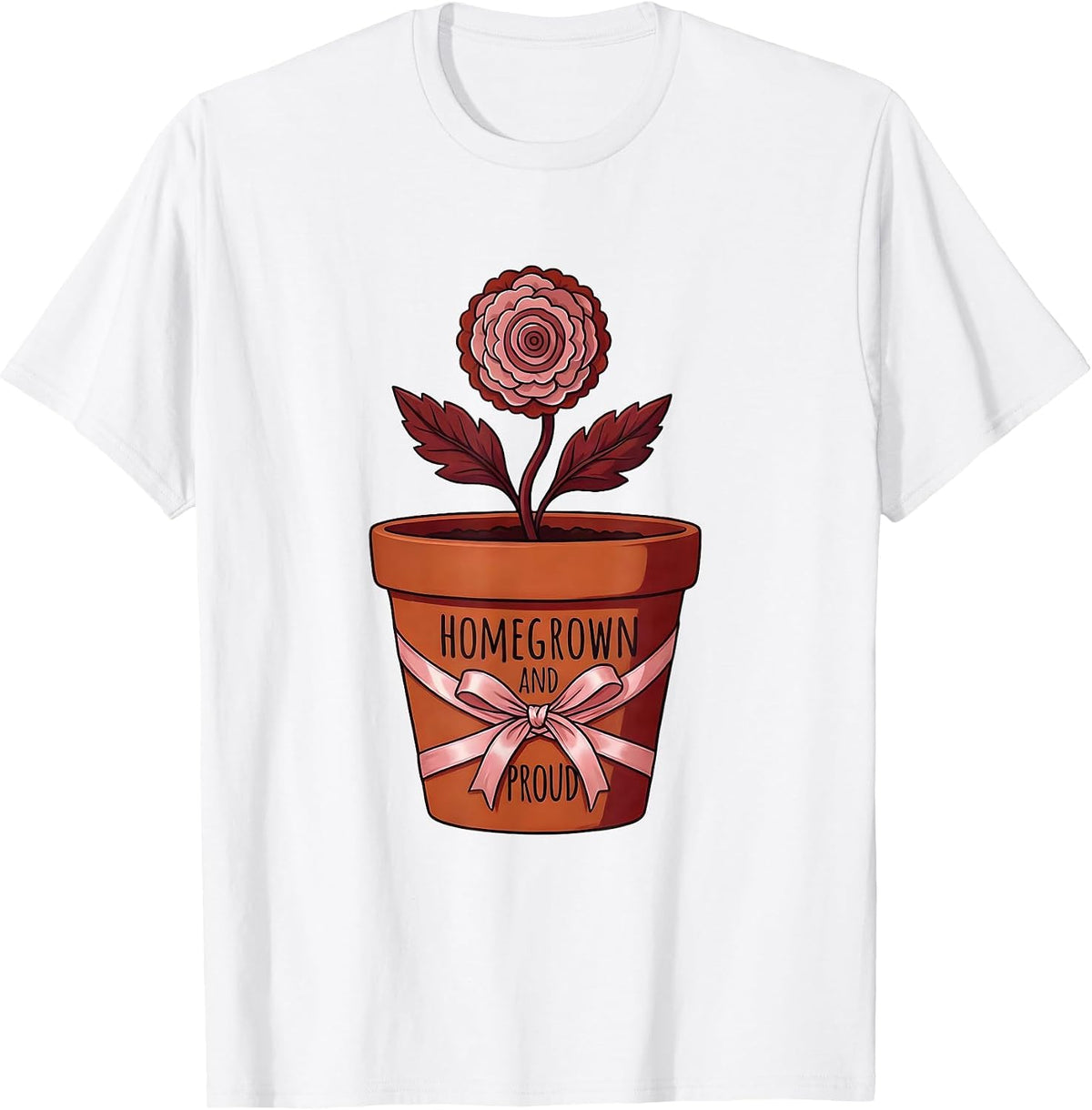 Men's Homegrown and Proud Garden Design T-Shirt - White