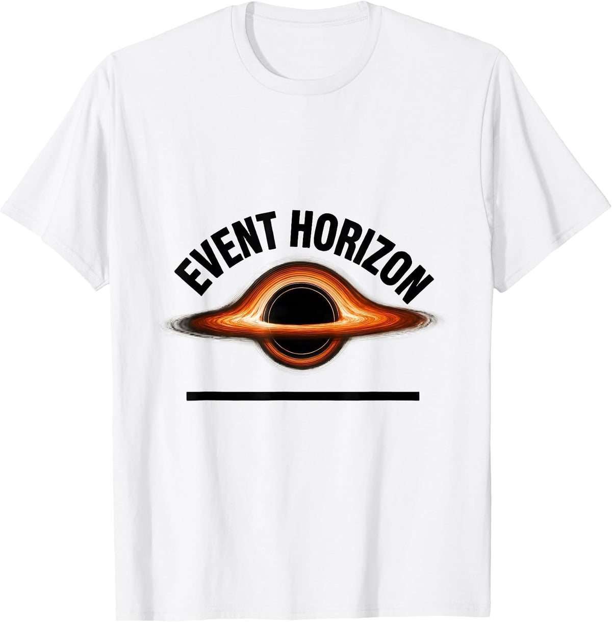 Men's Event Horizon Minimalist Astrophysics Science Student T-Shirt - White