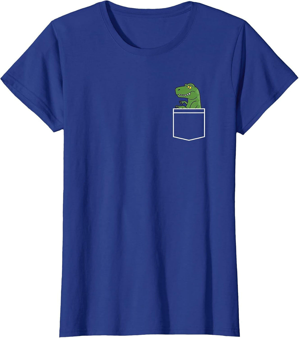 Dinosaur - Minimalistic Pocket Design - Funny Dino Classic T-Shirt - Royal Blue