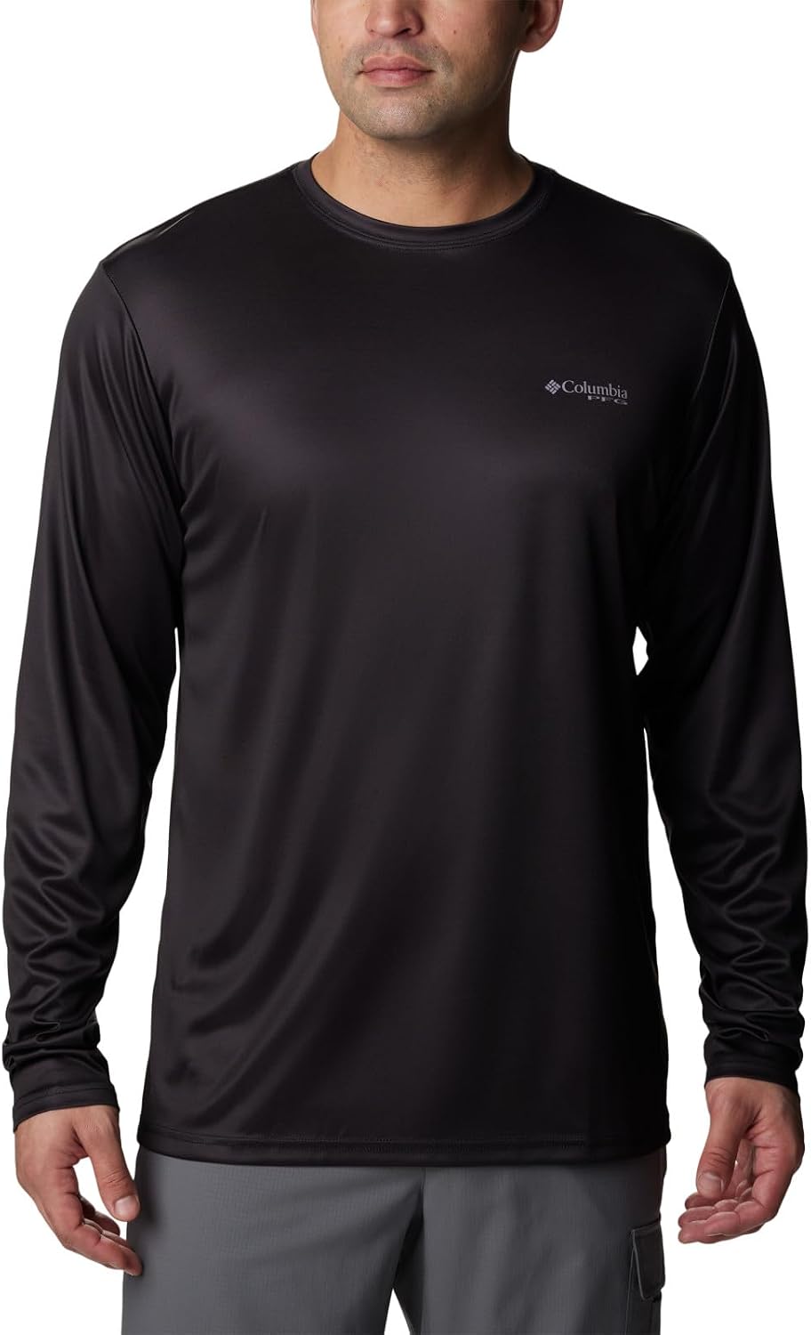 Columbia Men's Terminal Tackle PFG Fish Flag Long Sleeve - Black\/Berry Jam Inshore Fish