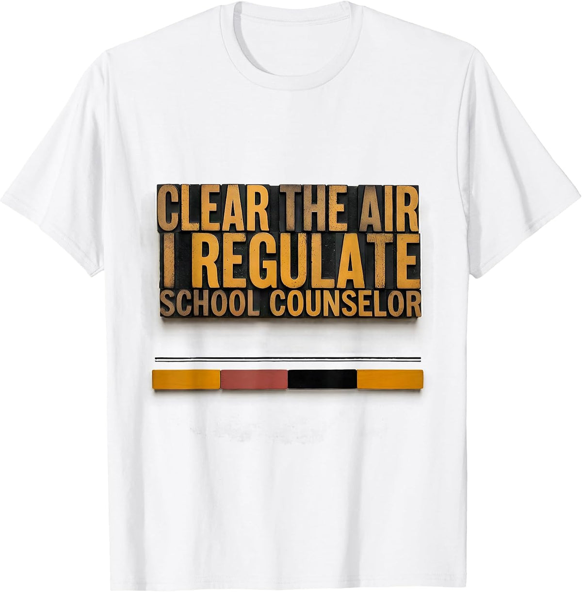 Men's Clear The Air, I Regulate School Counselor T-Shirt - White