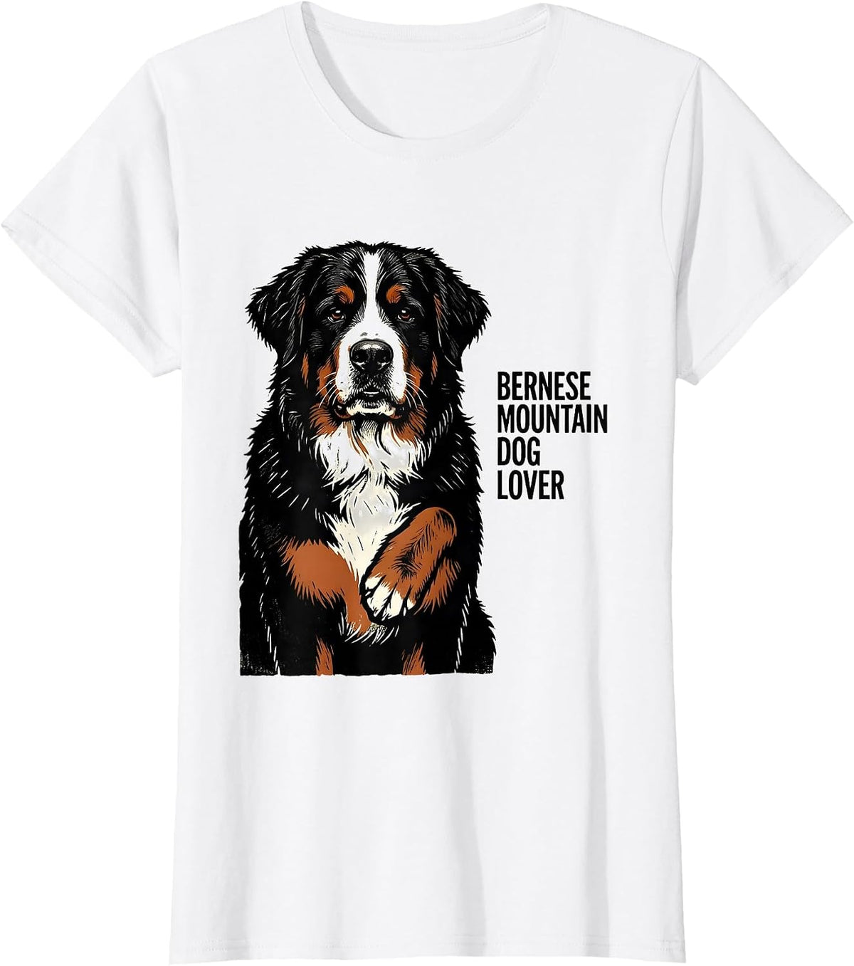 Bernese Mountain Dog Lover Funny Dog Owner Humor T-Shirt - White