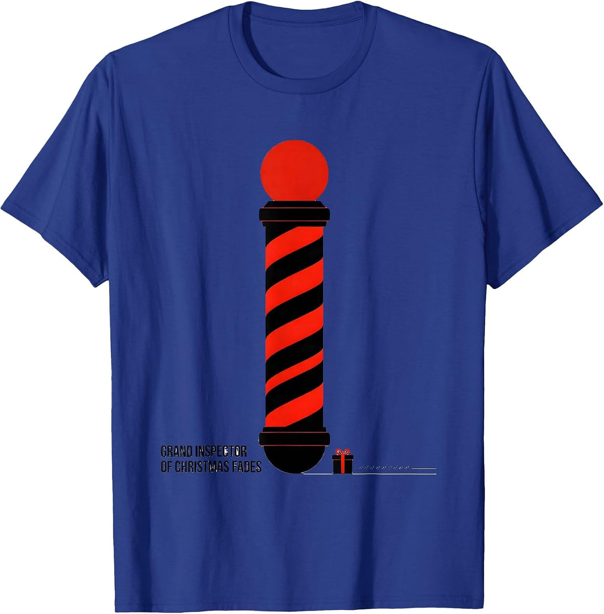 Grand Inspector Of Christmas Fades Funny Barber Hairstylist T-Shirt - Royal Blue