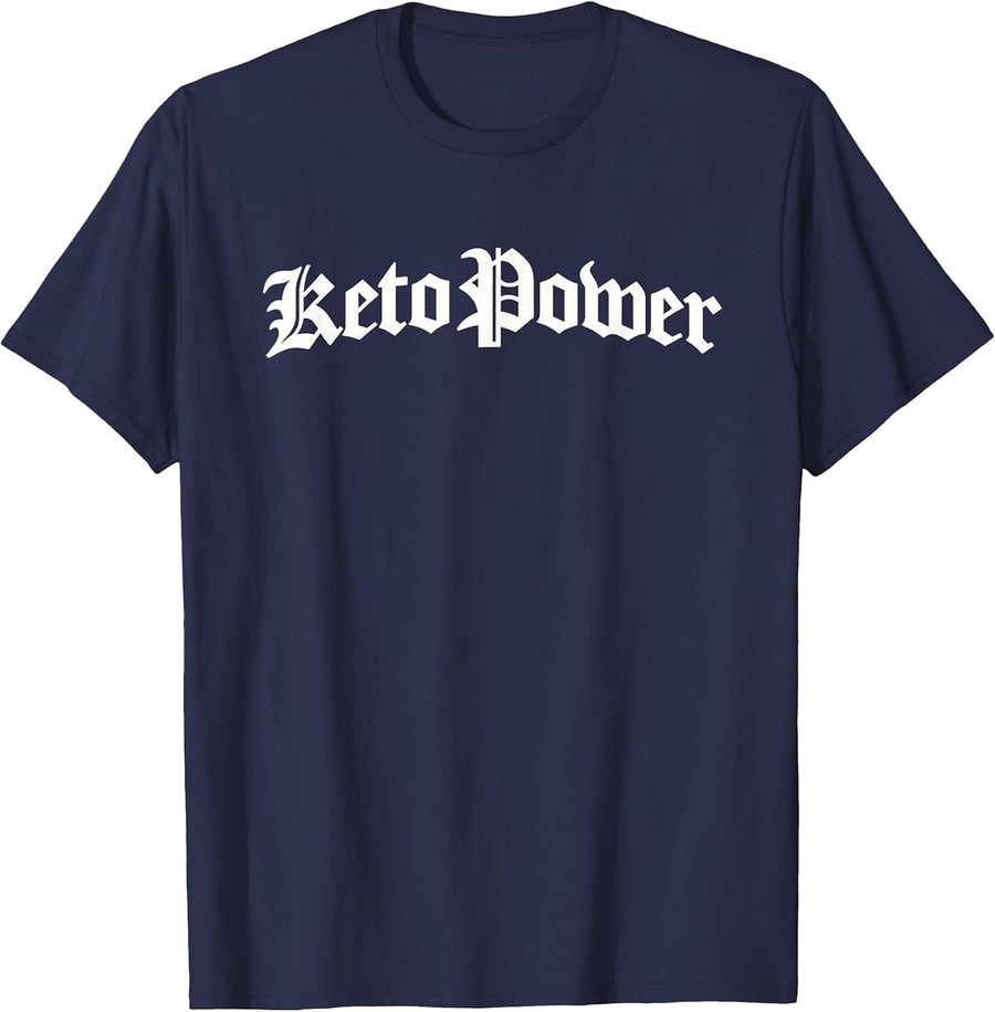 Funny Keto Power Ketogenic Diet Lifestyle T-Shirt - Navy Blue