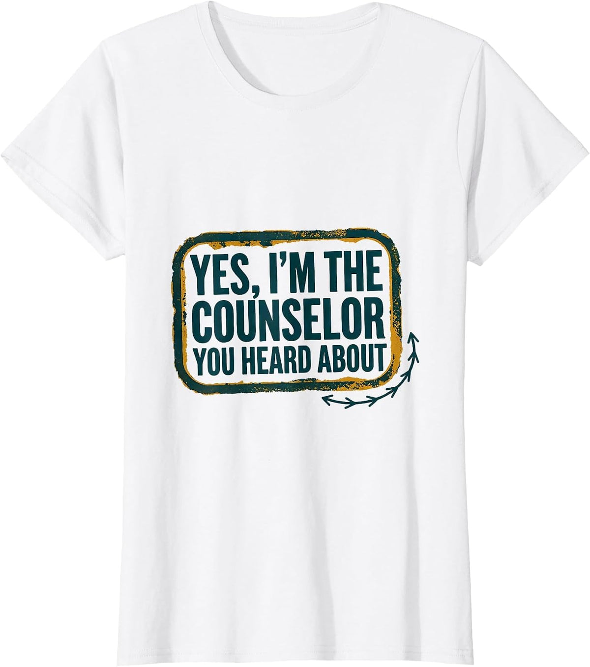 Yes, I'm The Counselor You Heard About Groovy Retro School T-Shirt - White