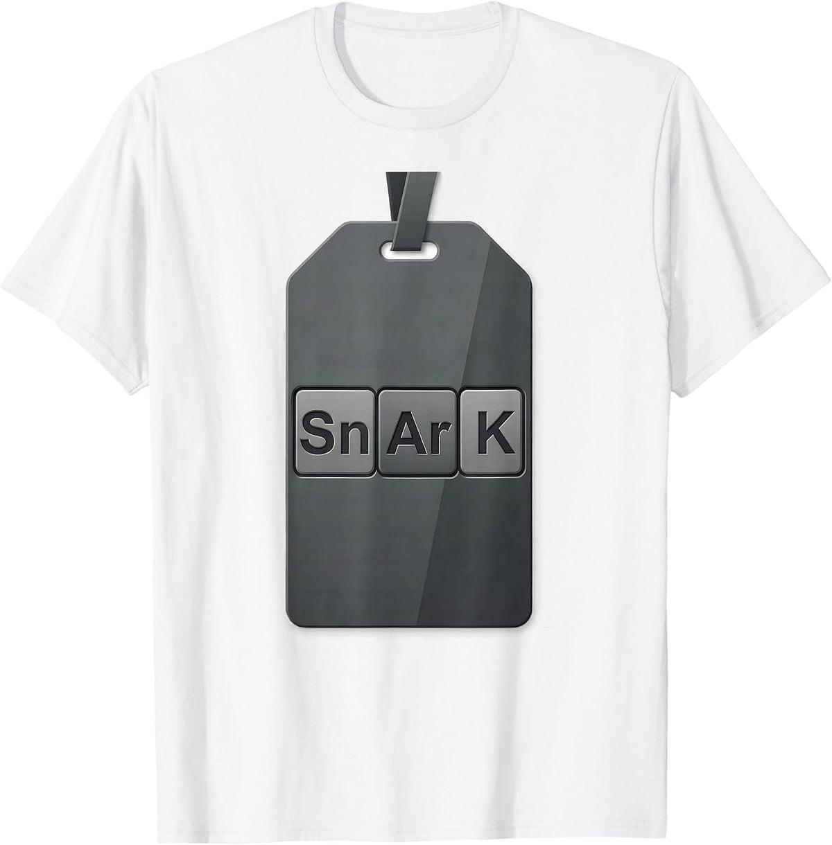 Men's Sn-Ar-K Funny Chemistry Nerd Humor Periodic Table Science T-Shirt - White