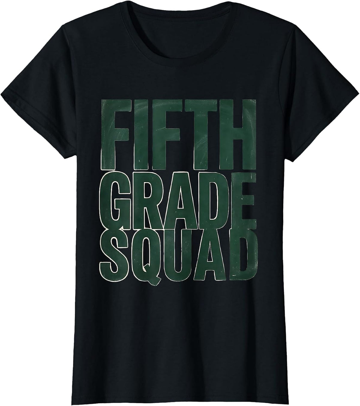 Fifth Grade Squad Cute Teacher Pencil Apple Back To School T-Shirt - Black