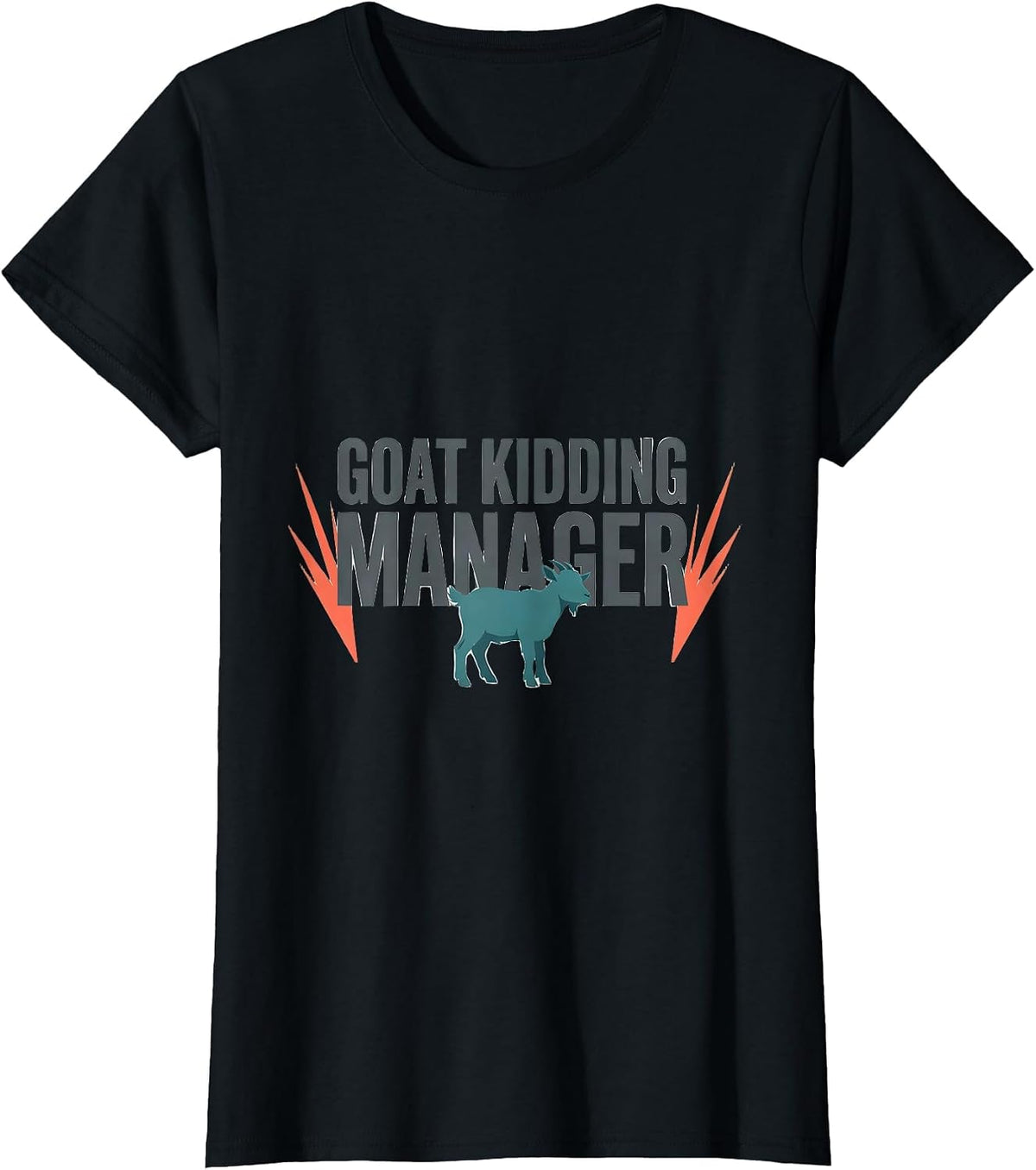 Women's Goat Kidding Manager Funny Goat Owner Farmer Humor T-Shirt - Black