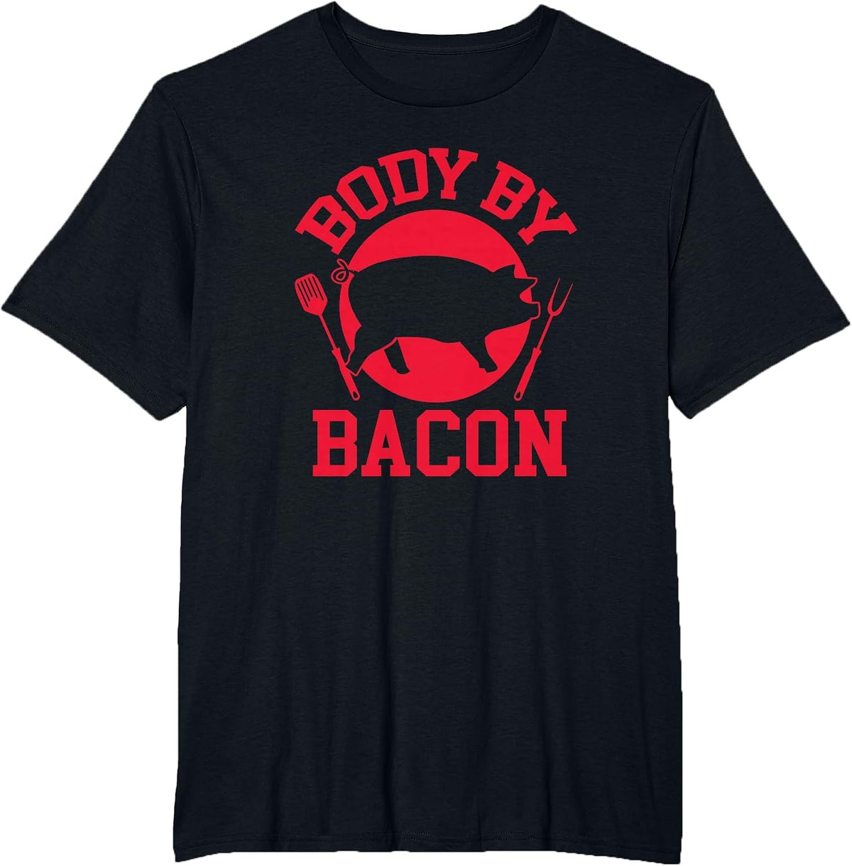 Body by Bacon Funny Keto Carnivore Food T-Shirt - Black