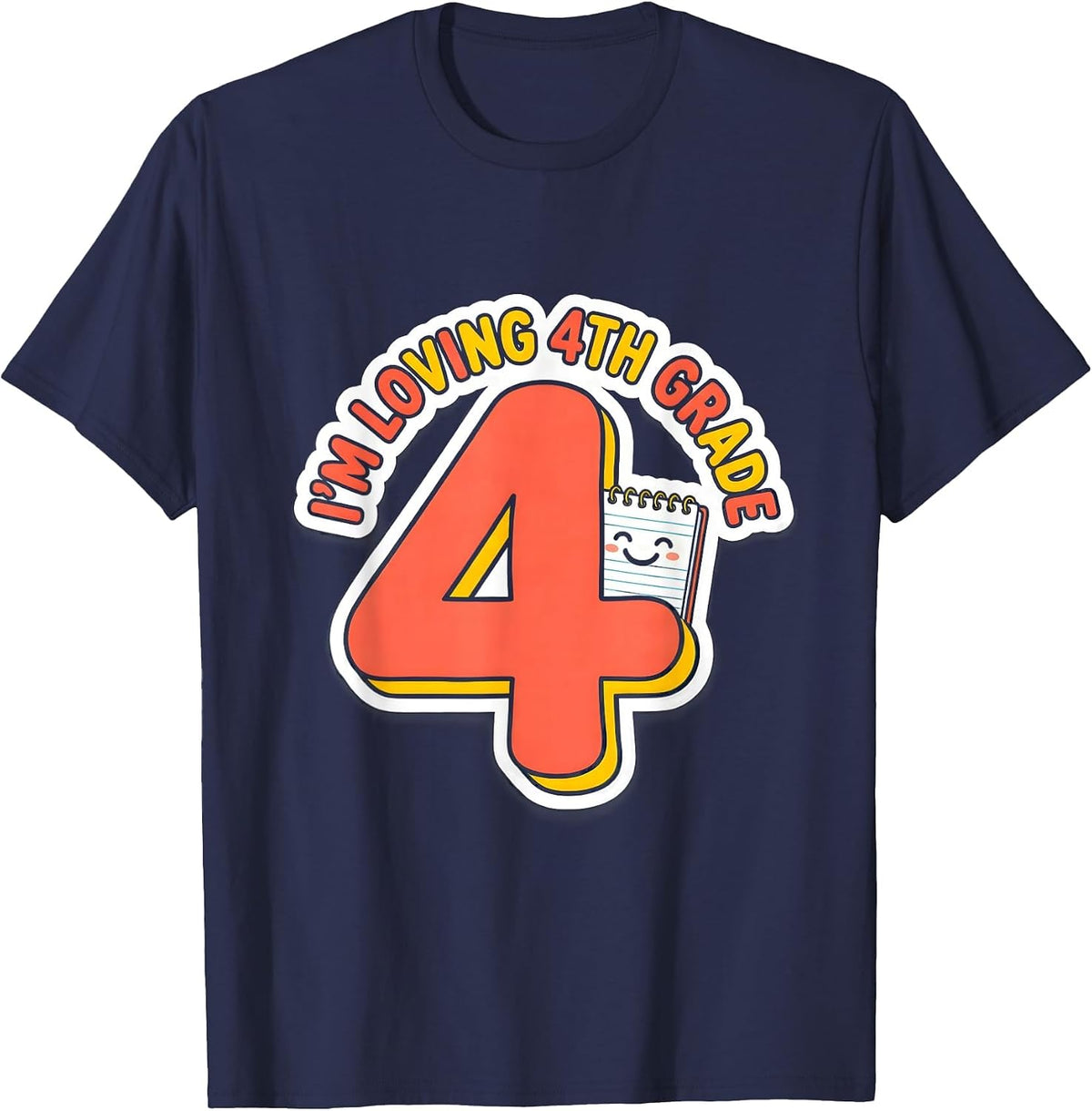 I’m Loving 4th Grade Funny Back to School Kids Teacher First T-Shirt - Navy Blue