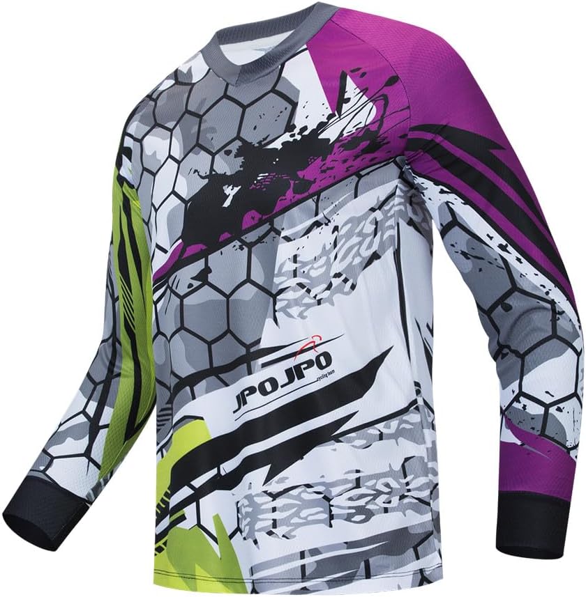 Hotlion Cycling Jersey Men Long Sleeve MTB Motocross Shirt Off-Road Racewear - B45cd9532