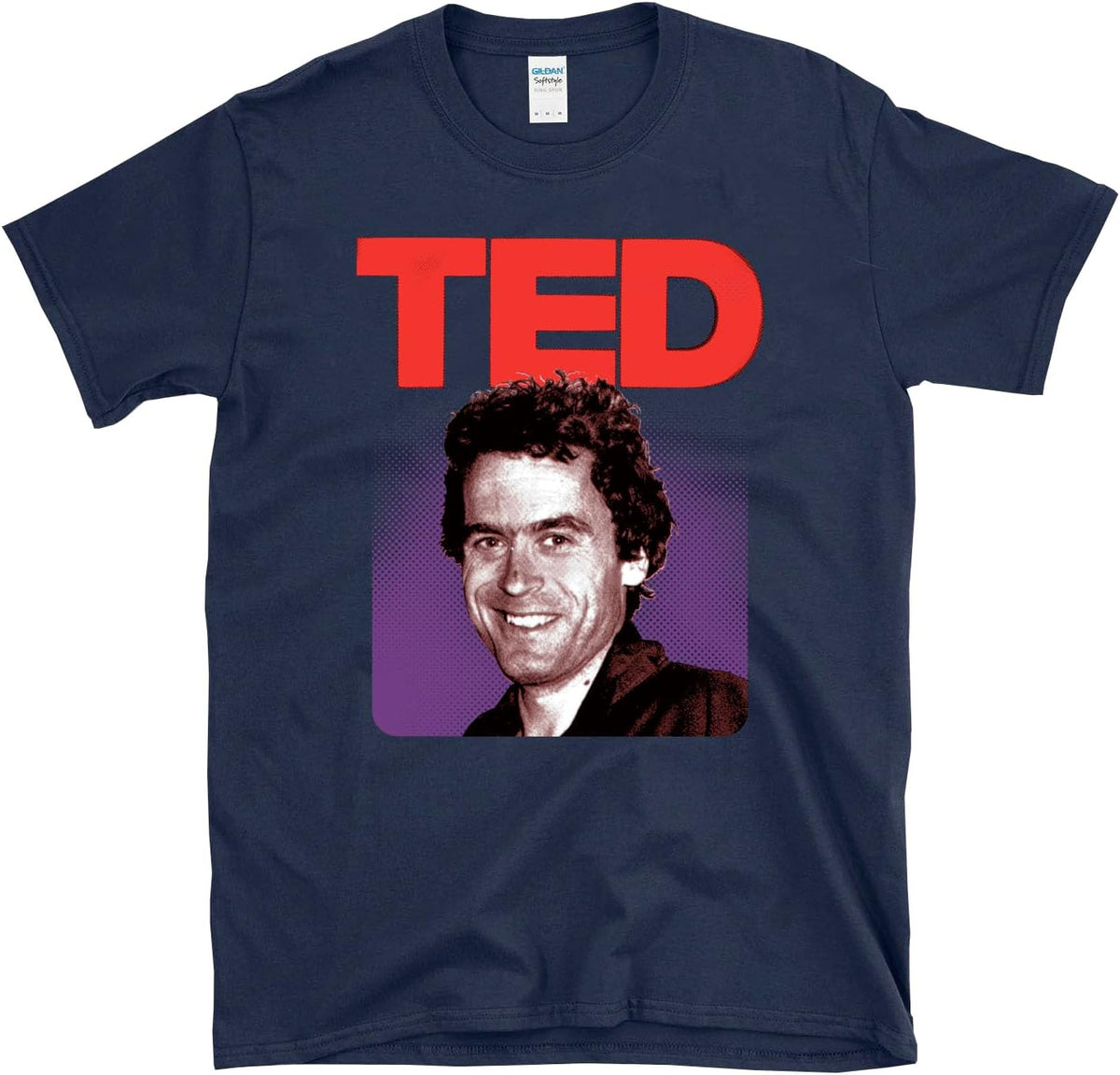 TED - Serial Killer True Crime Mug Shot - T-Shirt - Navy