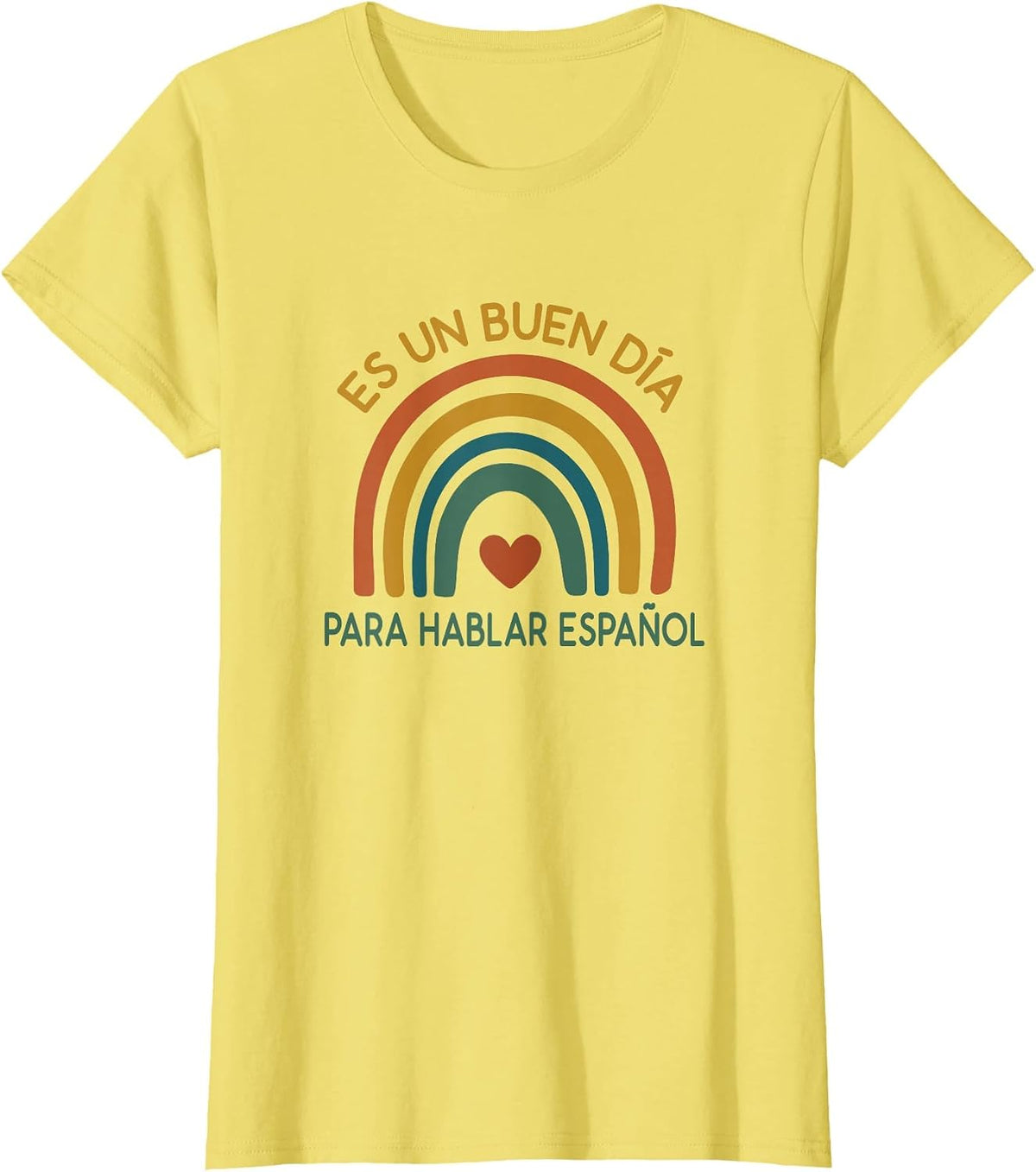 Hablar Espanol Spanish Teacher Maestra Cute Womens T-Shirt - Lemon Yellow