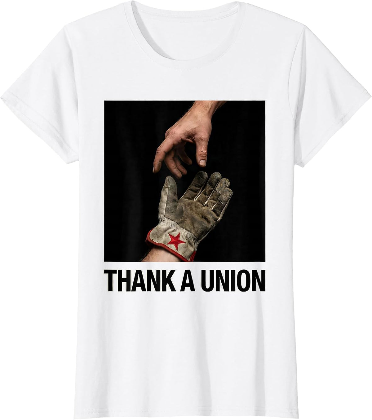Women's Thank A Union Swiss International Labor Day Skilled Worker T-Shirt - White