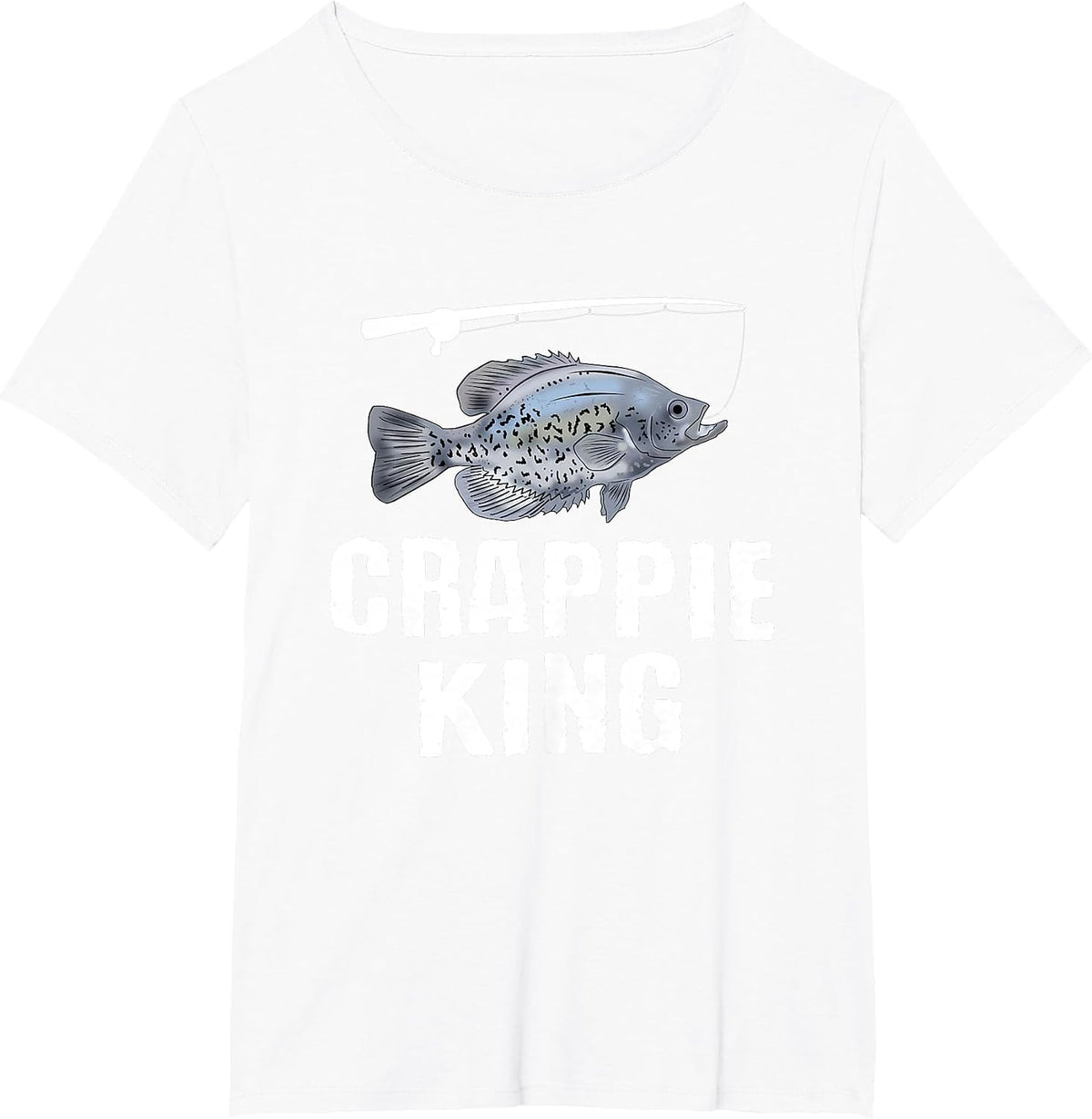 Fun Crappie Fishing Pan Fish Freshwater Fisherman T-Shirt - White