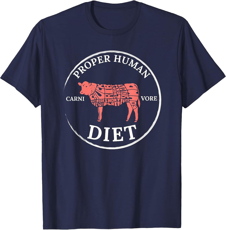 Proper Human Diet 2 T-Shirt - Navy Blue