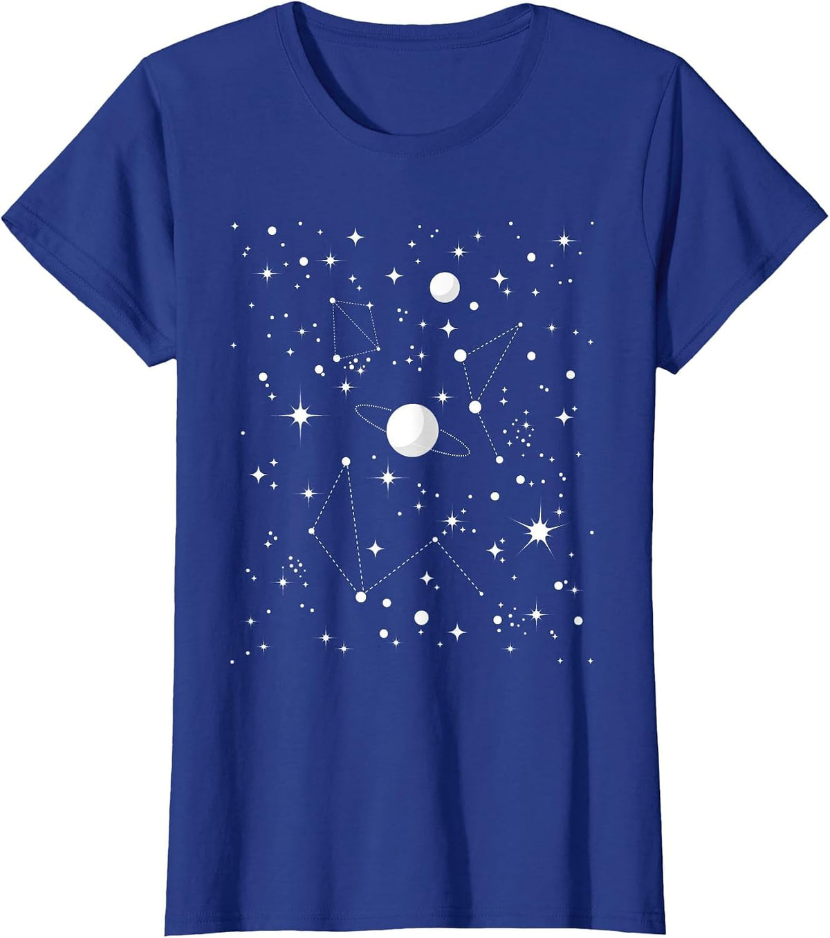 Stargazing - Astronomy Lover Astrological Constellations T-Shirt - Royal Blue