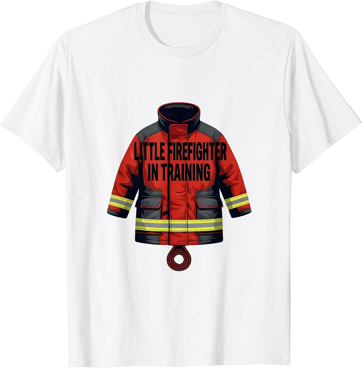 Men's Little Firefighter In Training Minimalist Toddler Boy T-Shirt - White