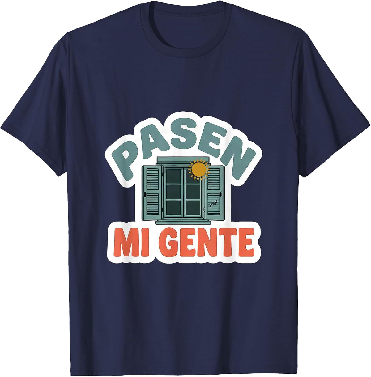 Pasen, Mi Gente Bilingual Spanish Teacher Classroom Pride T-Shirt - Navy Blue