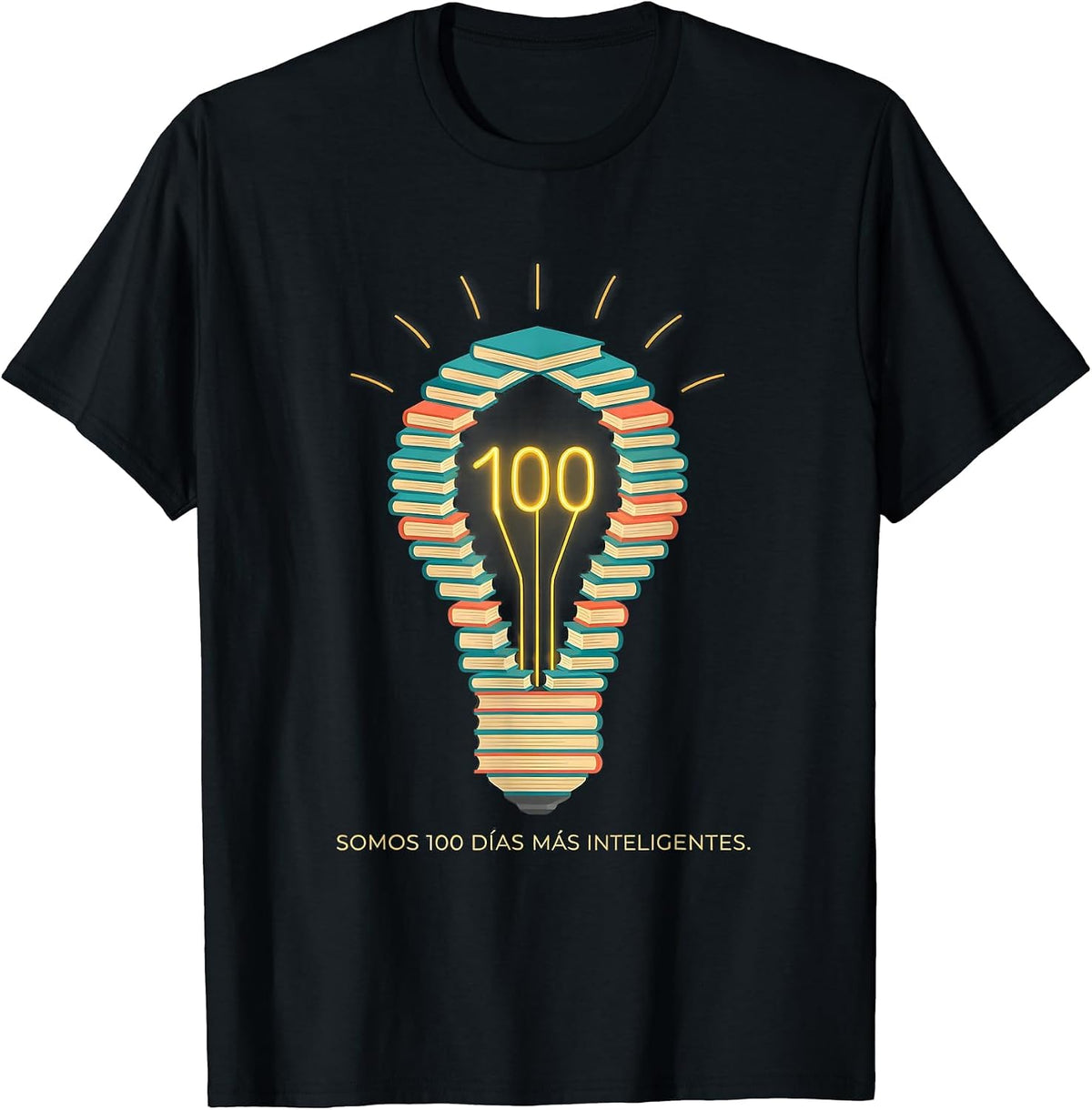 Men's Somos 100 Días Más Inteligentes Spanish Teacher 100th Day T-Shirt - Black