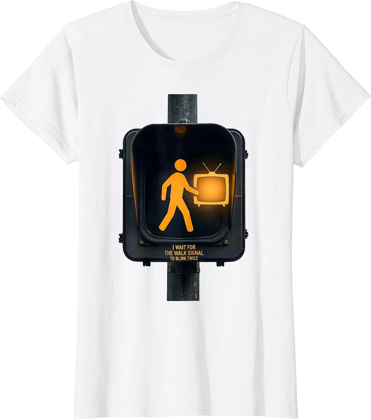 I Wait For The Walk Signal To Blink Twice True Crime Fan T-Shirt - White