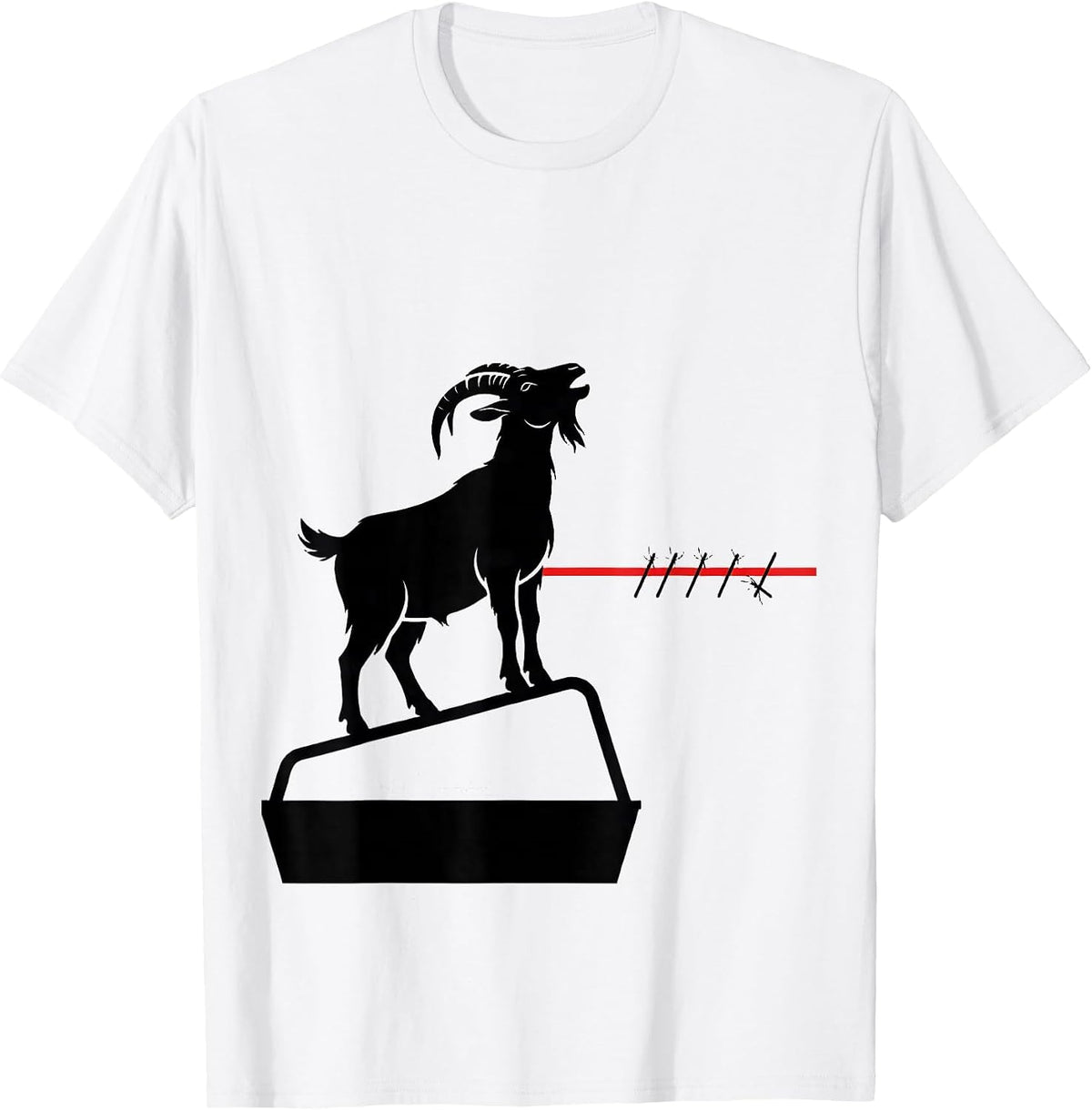 Men's Goat Farmer Humor Graphic Goat Lover Gift T-Shirt - White