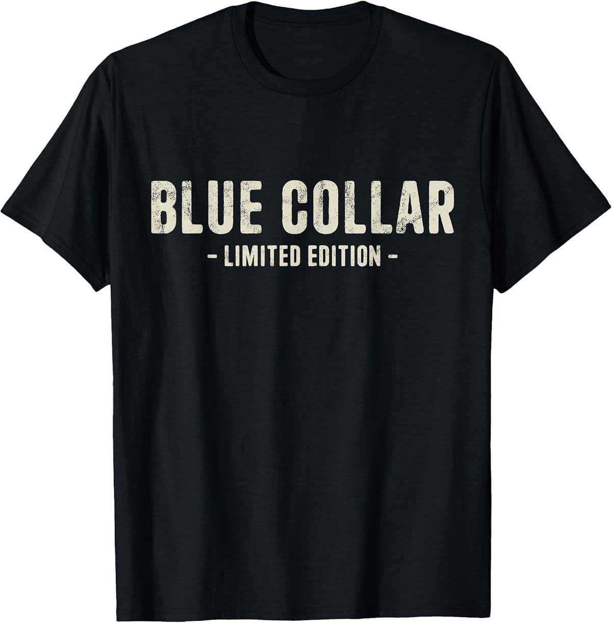 Blue Collar Limited Edition American Worker Plumber Mechanic T-Shirt - Black