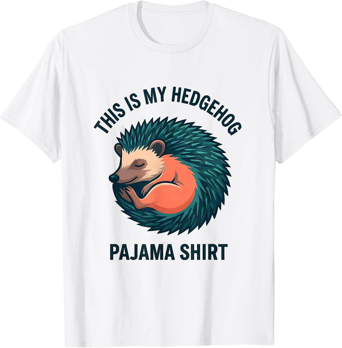 Men's This Is My Hedgehog Pajama Shirt Funny Bedtime Kids Gift T-Shirt - White