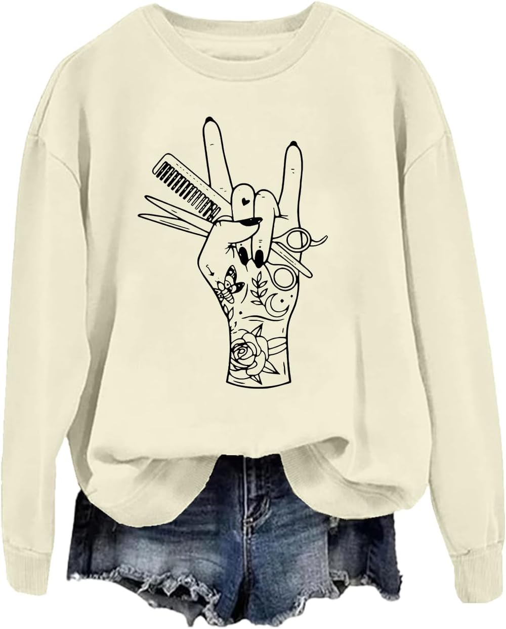 Hair Stylist Sweatshirt, Hairstylist Sweatshirt, Hair Stylist Shirt, Minimalist Hairstylist Sweatshirts Women Men - Khika