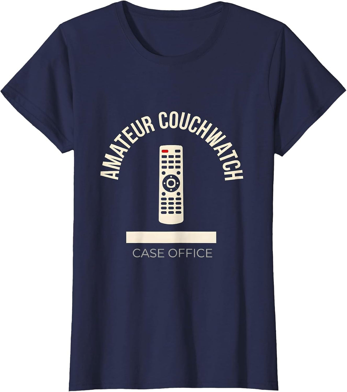 Women's Amateur Couchwatch Case Office Funny True Crime Lover T-Shirt - Navy Blue