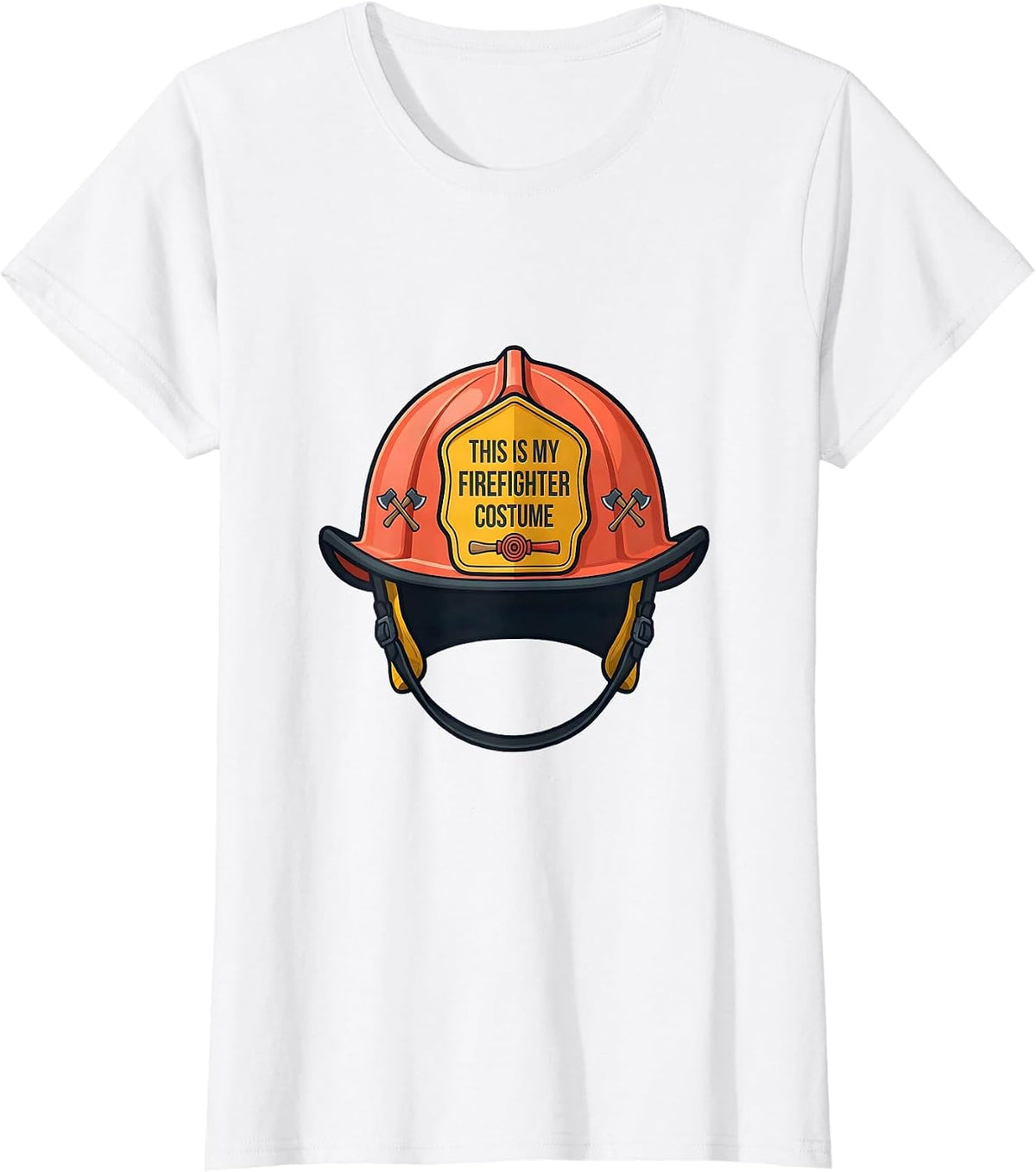 This Is My Firefighter Costume Funny Pretend I'm A Fire T-Shirt - White