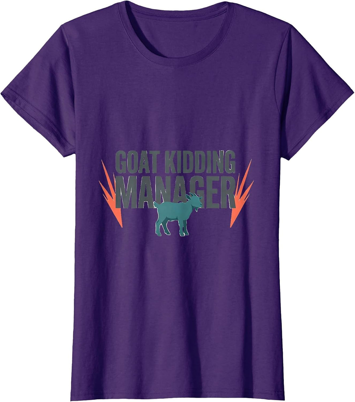 Women's Goat Kidding Manager Funny Goat Owner Farmer Humor T-Shirt - Purple