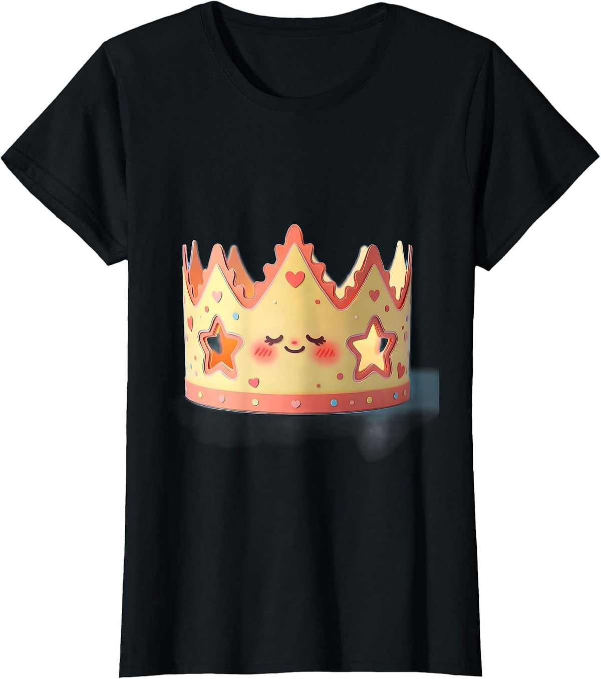 4th Grade Teacher Construction Paper Crown T-Shirt - Black