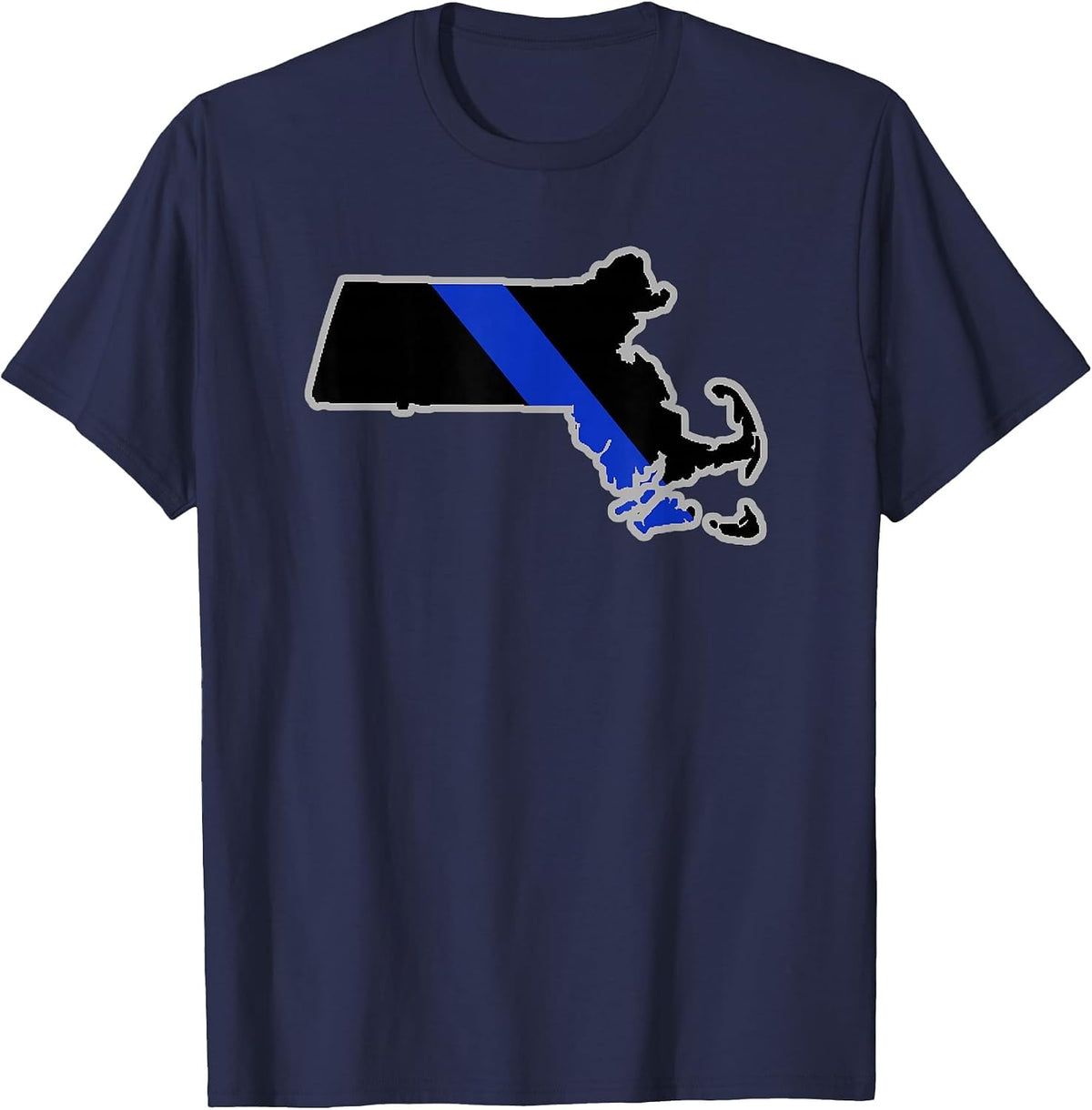 Massachusetts State Police Massachusetts Law Enforcement T-Shirt - Navy Blue