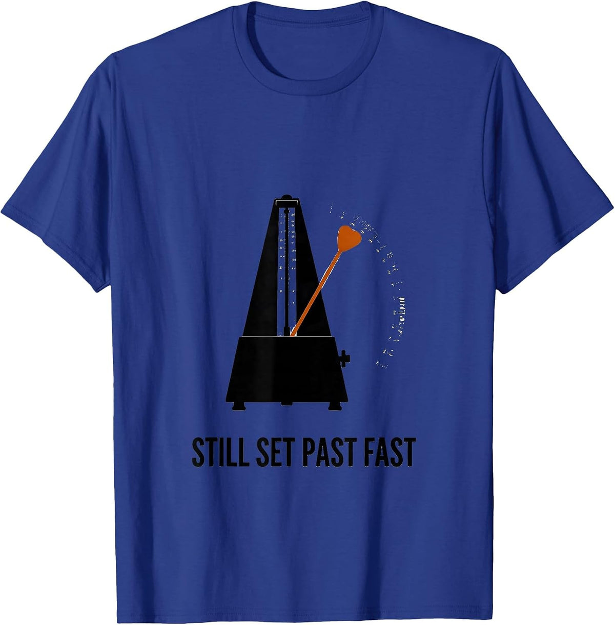 Still Set Past Fast Minimalist Rock Music Fan Retro Vintage T-Shirt - Royal Blue